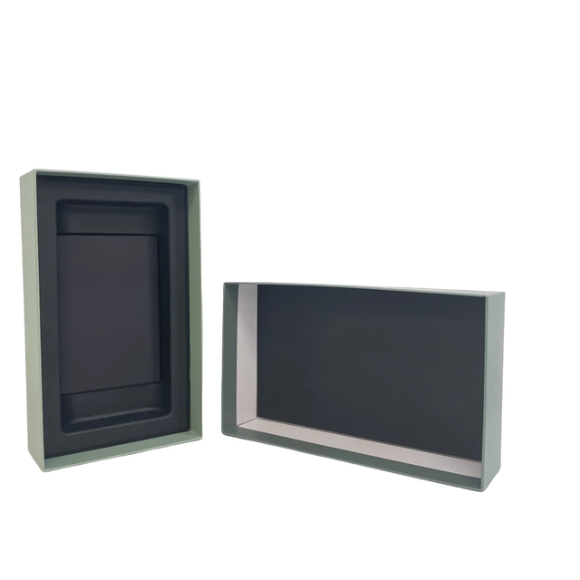 Custom Black Cardboard Rigid Gift Boxes Gold Foil Recyclable Microphone Brand Consumer Electronics 2mm Thick Matt Laminated