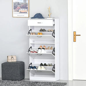 Luxe Design moderne Ultra-mince entrée basculant seau stockage chaussures étagère armoire suspendue murale petite famille porche arche - Product Image 1