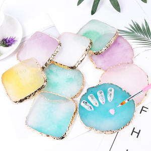 Palette <span class=keywords><strong>de</strong></span> vernis à ongles en résine, <span class=keywords><strong>bord</strong></span> doré, Gel, Pigment, présentoir, support, <span class=keywords><strong>dessin</strong></span>, outils <span class=keywords><strong>de</strong></span> manucure, 9 couleurs - Product Image 1