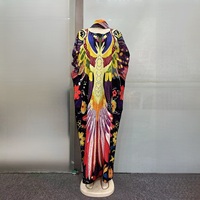 Femmes 2025 été nouvelle mode Polyester Robe décontractée belle africaine Bubu imprimer Dashiki Robe ample du Moyen-Orient Style ethnique