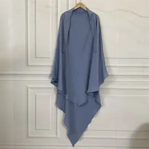 Moyen-Orient Dubaï Turquie couleur unie robe mode hijab styles Nida écharpe pour dames musulmanes khimar Hijab pour les femmes