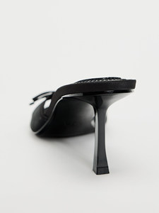 ZA2026 <span class=keywords><strong>Sandali</strong></span> Eleganti e Sexy con <span class=keywords><strong>Tacco</strong></span> a Spillo, Punta Aperta, in Rete Nera Traspirante, Stile Francese, Primavera-Estate - Product Image 4