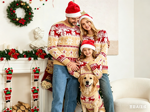 Vêtements d'hiver 2026, tenues assorties pour la famille, <span class=keywords><strong>pull</strong></span> <span class=keywords><strong>de</strong></span> <span class=keywords><strong>Noël</strong></span> moche, <span class=keywords><strong>pull</strong></span> à manches longues en crochet, <span class=keywords><strong>pull</strong></span> jacquard, pulls pour femmes - Product Image 1