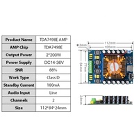 2*200W TDA7498E HiFi Audio Numérique Amplificateur Conseil Puissance Classe D Stéréo Subwoofer TDA7498 Home Cinéma Haut-Parleur Amplificateurs