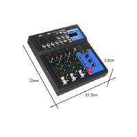 Console de mixage audio professionnelle portable avec interface USB, lecture numérique MP3, 4 canaux, pour performances et streaming en direct