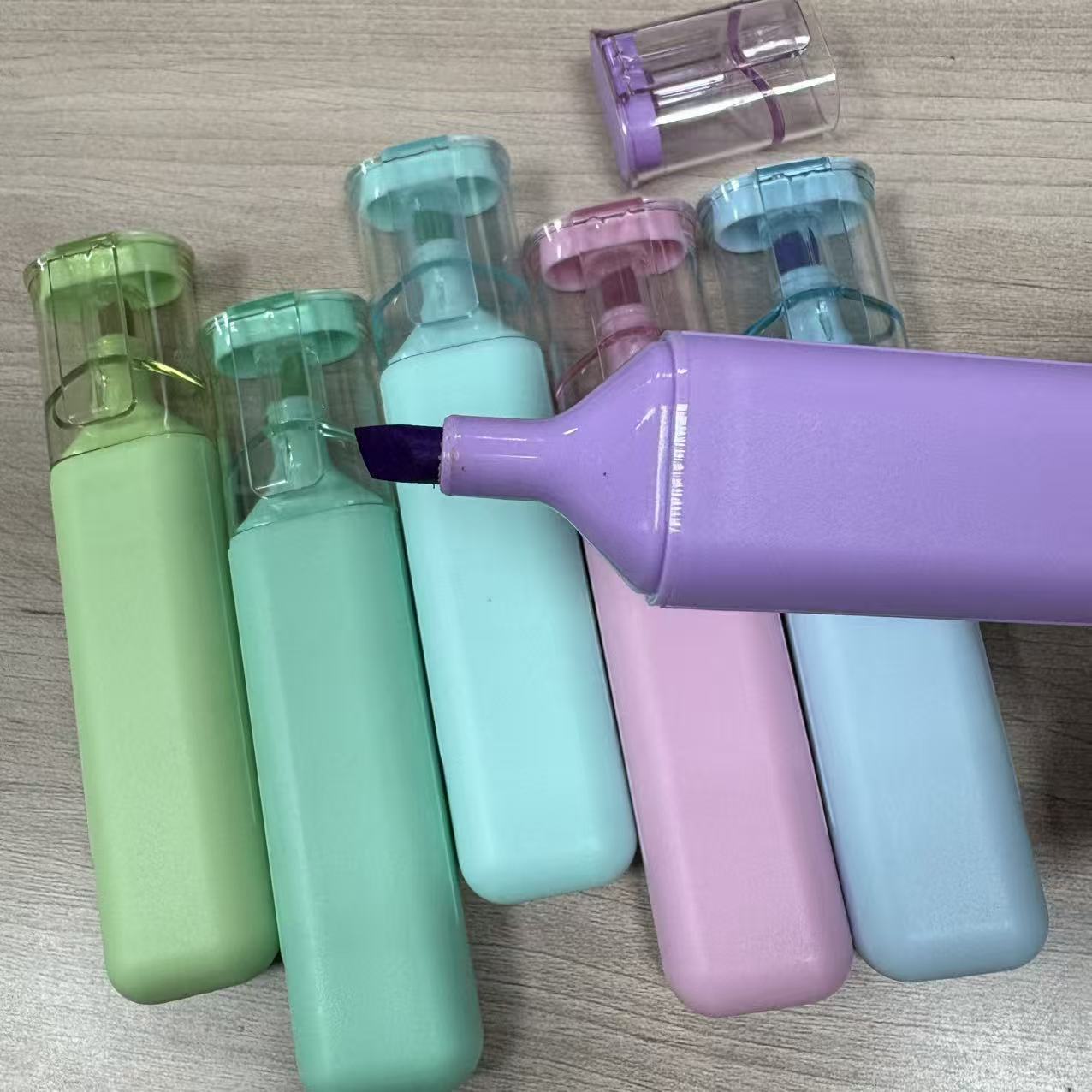 Cute Kids Stationery Set with Oblique Brush Tip Highlighter Pen Office Supplies Marker and Eye Protection