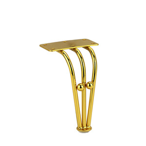 Pata de Acero de Tres Líneas para Muebles, Soporte Resistente para Sofá, Accesorio de Hardware, Color Titanio, Diseño Industrial - Product Image 1