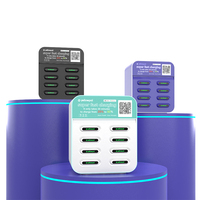 Station de partage de batteries externes pour hall d'hôtel |   Borne de recharge rapide 4G WiFi à 8 emplacements avec écran
