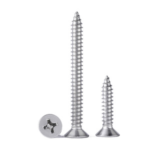 Tornillos Autorroscantes de Acero Inoxidable 304, Cabeza Phillips, Cabeza Avellanada, M3 M4, Tornillo para Madera, Grado A, Uso Industrial - Product Image 2