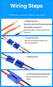 Cavo in Silicone EC8 Maschio-Femmina 8AWG Personalizzato, Rame Placcato Stagno, 1.5M 600V 50A, ad Alta Capacità per Batterie LiPo RC e Droni - Product Image 4