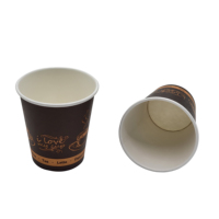 Gobelet à café jetable imprimé avec logo personnalisé de 8oz 10oz 12oz 16oz 22oz à double paroi avec couvercle