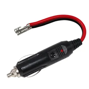 12 Volt Isqueiro Aux Macho para terminal de Cabo adaptador de Carregamento Da Bateria Do Carro Cigarro Plugue Soquete do Isqueiro