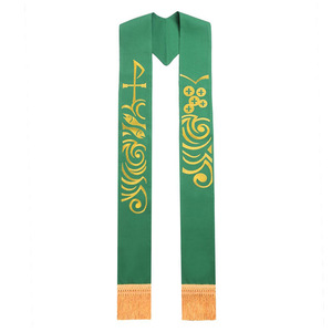 Écharpe de graduation religieuse brodée Jing Zherui, 11,5 cm, en satin, unisexe, pour cérémonie de licence, master, doctorat - Product Image 4