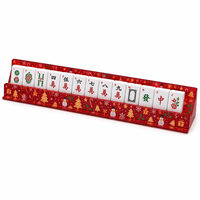 Poussoir de Mahjong de Noël 2-en-1 en acrylique, support de tuiles de 20 pouces, épaisseur 5 mm, pour 4 joueurs, durable, écologique, accessoires de fêtes