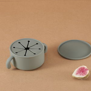 Gran oferta, taza de silicona para aperitivos, taza de silicona para aperitivos de grado alimenticio, taza de aperitivos de entrenamiento de silicona para niños, tapa de cuenco para alimentar al bebé - Product Image 1