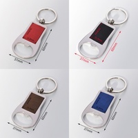Porte-clés décapsuleur en alliage de zinc et similicuir avec logo personnalisé et impression par sublimation pour cadeaux promotionnels