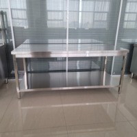 Table de travail professionnelle en acier inoxydable pour cuisines commerciales - Station de préparation alimentaire pour hôtels et restaurants - Revêtement de qualité alimentaire