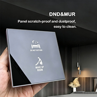 Système de contrôle de sonnette de porte d'hôtel moderne avec panneau tactile, capteur DND, service de nettoyage de chambre, service de blanchisserie, rétroéclairage LED en acrylique