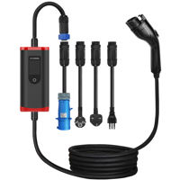 Nouvelle station de recharge portable pour véhicules électriques XUNDAO XD-P-08 32A Type 2 avec prise IP65, écran LCD 2,4'', sortie 22 kW pour voitures électriques