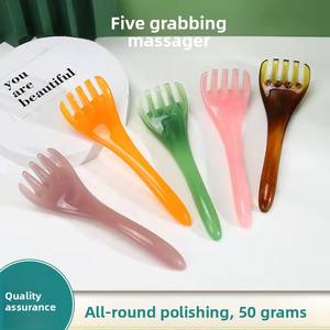 Alat pijat kepala akupuntur, sisir terapi Resin lima cakar untuk pembersihan Meridian dan relaksasi otot, alat pijat kulit kepala - Product Image 2