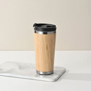 450ML Stainless Steel Tumbler Coffee Travel Tumbler Coffee <b>Mug</b> Wholesale 304 <b>Mug</b> Bamboo Travel Coffee <b>Mug</b> - Product Image 1