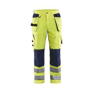 BLAKLADER - 156518113389D128 Pantalón ventilado de alta visibilidad Amarillo/Azul marino-EAN 7330509457221 ROPA DE TRABAJO DE LA HI-VIS - Product Image 1