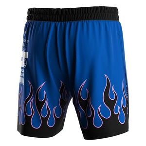 Shorts MMA 2 en 1 à double couche, ultra doux, légers, tissu respirant, coupe ergonomique, conçus pour les compétitions de combat - Product Image 5