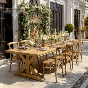 Table <span class=keywords><strong>de</strong></span> banquet en bois <span class=keywords><strong>de</strong></span> luxe pour 10 personnes, pour hôtel, mobilier d'extérieur, <span class=keywords><strong>mariage</strong></span>, fête - Product Image 1