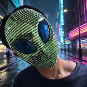 <span class=keywords><strong>Masque</strong></span> Alien Halloween en Gros, <span class=keywords><strong>Masque</strong></span> <span class=keywords><strong>de</strong></span> Fête Disco avec Feuilles Brillantes Effet Miroir, Accessoire <span class=keywords><strong>de</strong></span> Danse, <span class=keywords><strong>Masque</strong></span> <span class=keywords><strong>de</strong></span> Carnaval et <span class=keywords><strong>de</strong></span> Mascarade - Product Image 2