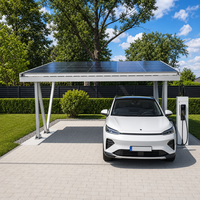 Système de carport solaire modulaire en acier certifié CE, haute résistance, étanche, pour voitures, usage résidentiel et commercial