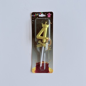 Accessori all'ingrosso della candela di compleanno numero accessori della torta forniture a forma di corona numeri d'oro candele strumenti per torta - Product Image 2