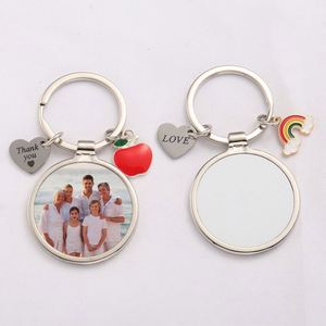 Metal Circular Diy Blank Bag Decoration Heat Transfer Printing Bottle Opener <b>Keychain</b> - Product Image 5