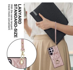 Custodia a portafoglio in pelle PU con tasca a fisarmonica di lusso a tracolla per <span class=keywords><strong>Samsung</strong></span> Galaxy S22 custodia in pelle Ultra S22u <span class=keywords><strong>cover</strong></span> posteriore - Product Image 2