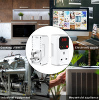 Protector de Voltaje Automático Ajustable con Pantalla Digital Personalizada ZHNL 13A 230V, Enchufe Europeo, Protección Contra Sobretensiones y Bajas de Voltaje para Refrigerador