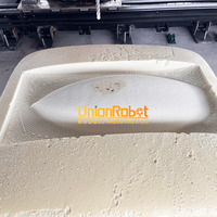 Robot de fraisage 6 axes pour moules de yachts et navires avec moteur et boîte de vitesses pour mousse polystyrène grande taille 16m 18m, contrôle UnionTech KUKA