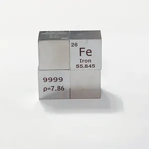 Ijzer Fe Kubus 10X10X10Mm Metalen Kubus 99.99% Zuiver Voor Verzameling Of Experimenten Spiegeloppervlak