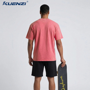 Camiseta Oversize para Hombre Kuenzi, 230GSM, Algodón Lavado, Estilo Vintage, Talla Grande 5XL, Cuello Redondo Relajado, Streetwear, Camiseta Lisa <span class=keywords><strong>de</strong></span> Verano, OEM RTS - Product Image 6
