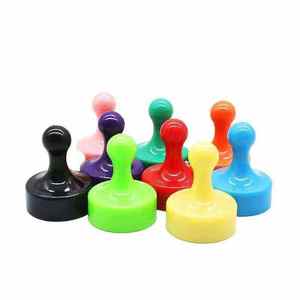 Chincheta magnética de oficina de plástico colorido de tamaño compacto, chincheta fuerte de neodimio, superficie antiarañazos para doblar, oferta especial - Product Image 5