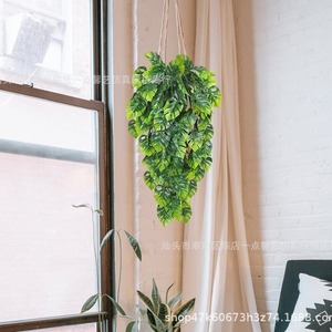 Yidian Xinyi Artificial Hanging Greenery 80cm Plastic Vines <b>Wall</b> <b>Decor</b> Indoor Outdoor Use - Product Image 3