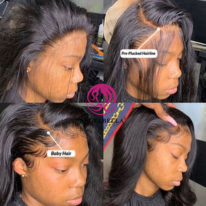 Angelbella 13x4 Body Wave Hd Lace Frontal <span class=keywords><strong>Perruque</strong></span> Vente en gros <span class=keywords><strong>Perruque</strong></span> de cheveux humains 13x6 Cheveux bruts brésiliens Hd Lace Perruques pour femmes noires - Product Image 4