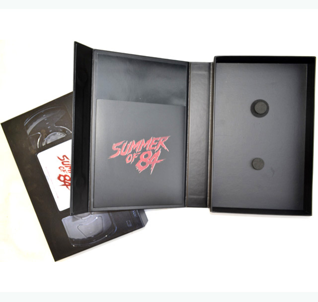 Rigid Cardboard Luxury Book Style VHS Box for CD/DVD/Blu-ray/Vinyl Record Discs USB Storage Magnetic Closure Embossed Matt