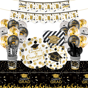 Juego de Vajilla Desechable para Fiesta de Graduación, Artículos para Fiesta de Graduación de Secundaria, Más Vendidos - Product Image 1
