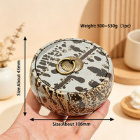 Boîte à bijoux en jaspe naturel sculptée à la main avec couvercle pour cristaux et bibelots – Vente en gros