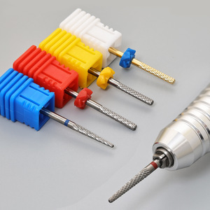 Brocas de carburo de tungsteno para <span class=keywords><strong>uñas</strong></span>, herramienta de Manicura <span class=keywords><strong>en</strong></span> forma de cono, preparación de cutículas de vástago recto y brocas de acabado fino - Product Image 4