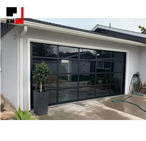 <span class=keywords><strong>Porte</strong></span> de <span class=keywords><strong>garage</strong></span> <span class=keywords><strong>sectionnelle</strong></span> moderne en verre trempé avec cadre en aluminium, <span class=keywords><strong>motorisée</strong></span>, à ouverture automatique vers le haut, portes de sécurité en verre pour la maison - Product Image 3