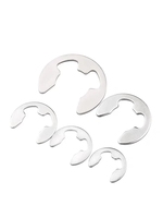 304 Stainless Steel Metric M1.2-M30 Circlip Open Type Retaining Ring E Lock Washers Primary Color Finish for Mining Heavy