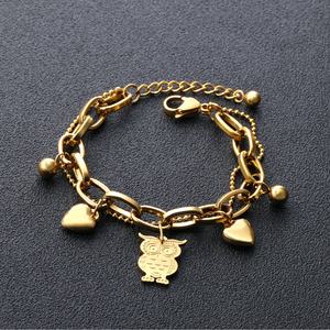 Luxury Hollow Out <b>Bracelet</b> Owl Pendant Chain Gold Plated <b>Adjustable</b> <b>Bracelet</b> for Women Jewelry - Product Image 5
