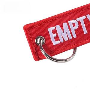 Porte-clés brodé Red EMPTY CHAMBER, cordon tactique de sécurité pour armes à feu, idéal pour le stand de tir, l'EDC <span class=keywords><strong>et</strong></span> les cadeaux promotionnels - Product Image 2