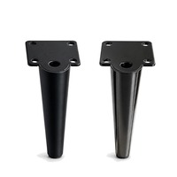 Pieds de canapé en gros, quincaillerie de mobilier en fer pour canapé, table, armoire et lit, banc carré noir mat minimaliste