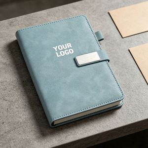 Brand Logo Printed Pu Leather With Pen Insert for Promotion Business Office Event Gift <b>Diary</b> Notepad <b>Custom</b> Notebook A5 - Product Image 1